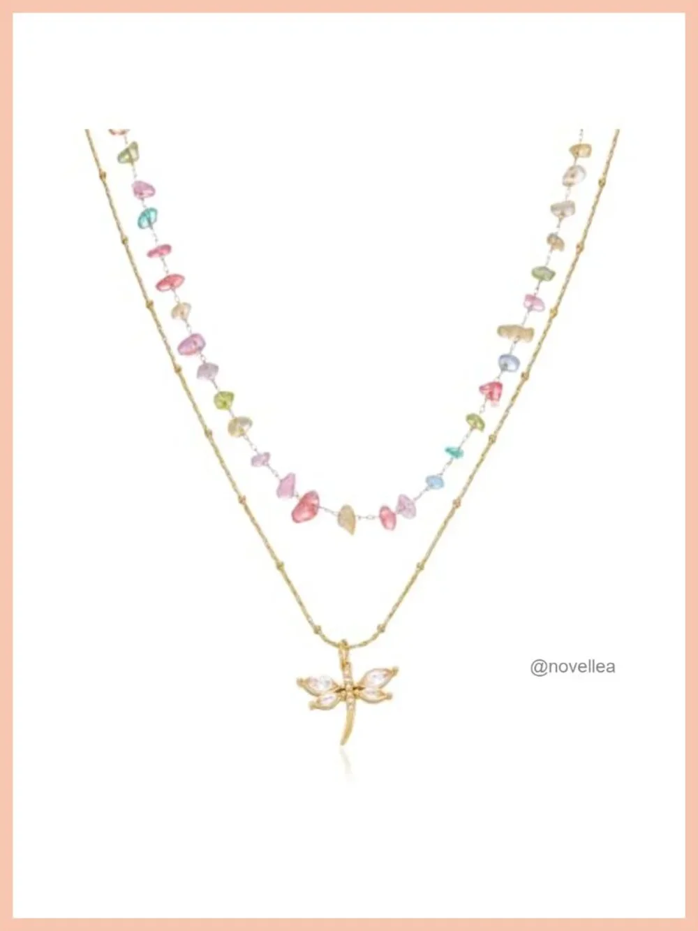 Layered Necklace Set for Women, 18K Gold Plated, Stainless Steel, Animal